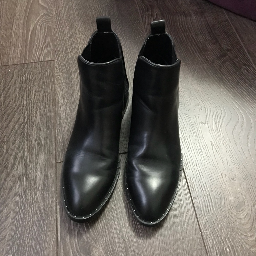 Zara studded detail flat ankle boots